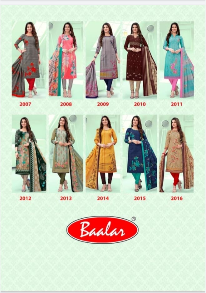 Baalar Nai Disha 1 Pure Cotton Printed Casual Wear Dress Material Collection
